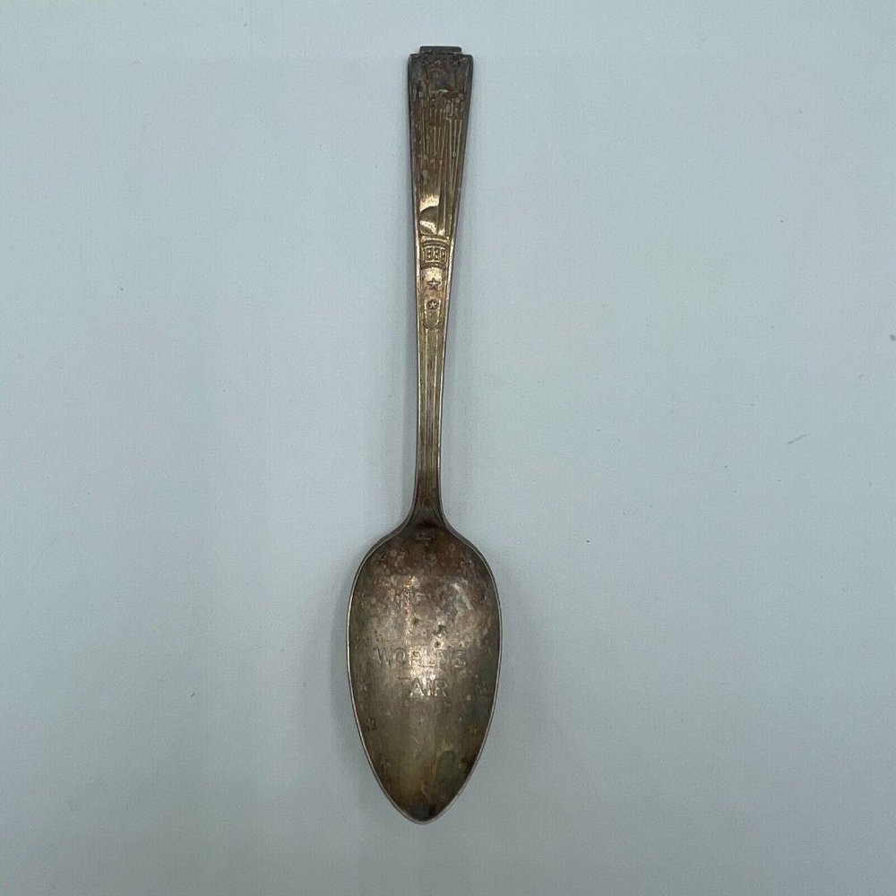 Vintage 1939 New York World's Fair PURE SILVER PLATED SPOON Official Souvenir - Picture 11 of 15